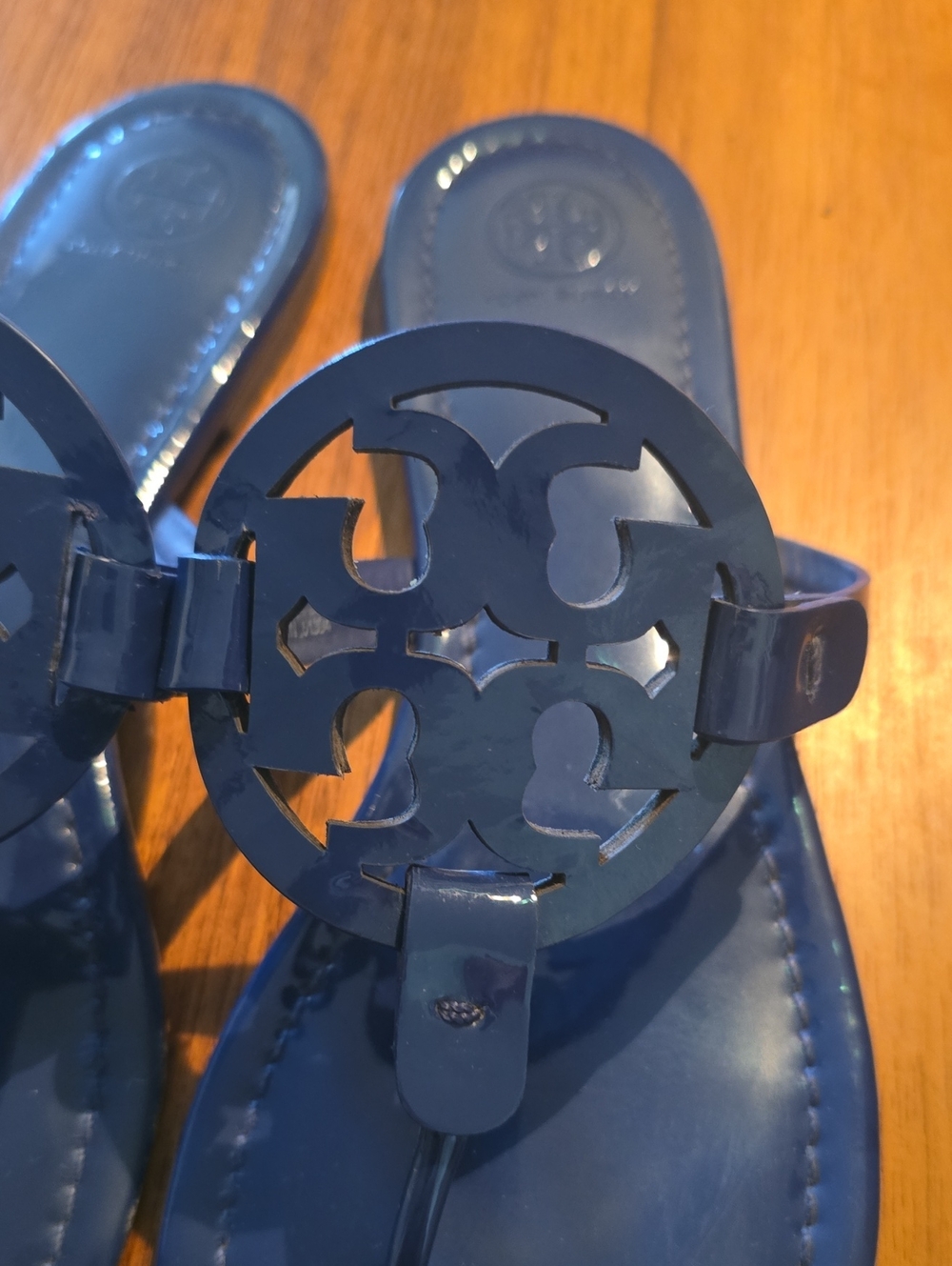Tory Burch Blue Miller Sandals Sz 10 - Picture 2 of 5